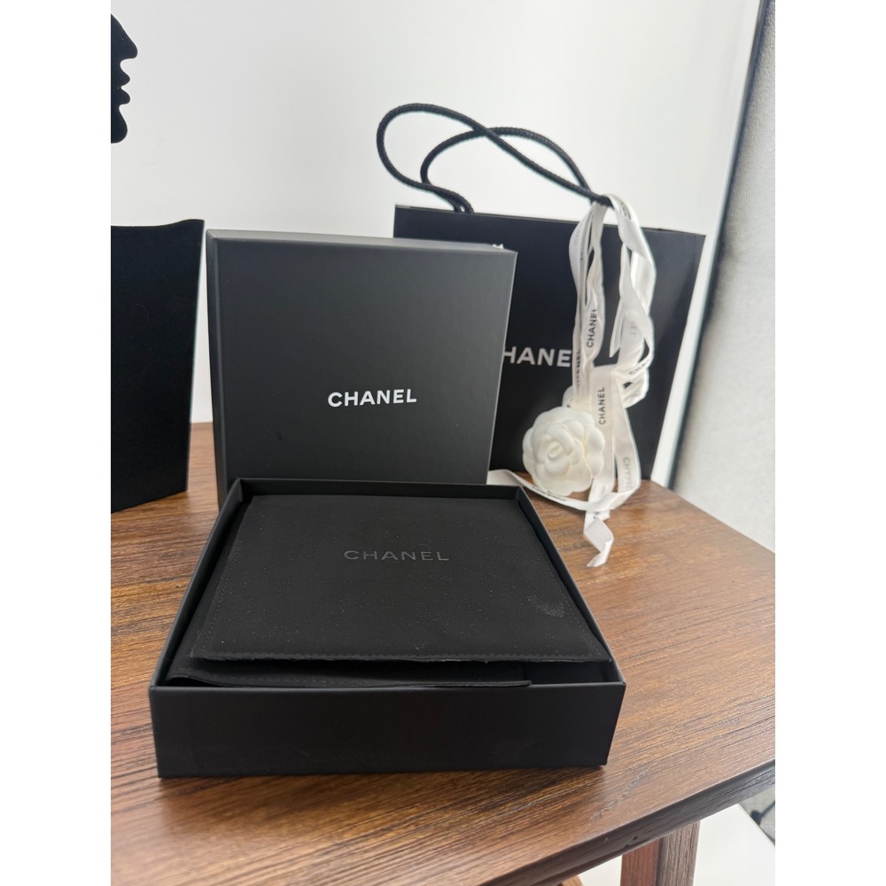 100th Anniversary Chanel Pearl Necklace Gold CC Logo Crystal Station 42 Inch